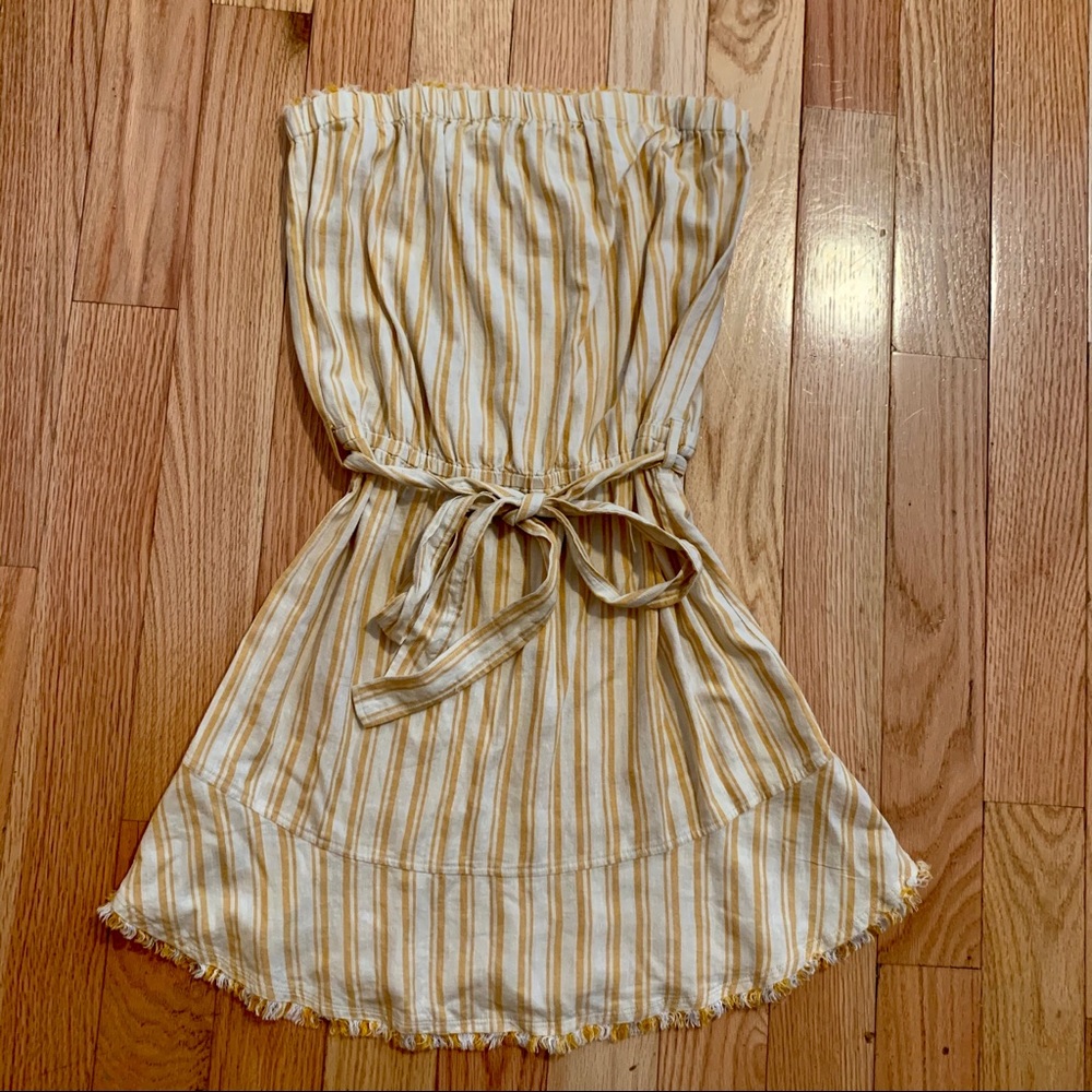 🌸CLOTH & STONE Frayed Hem Strapless Summer Dress